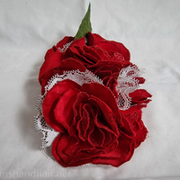 Embroidered Rose Hair Fall - Thumbnail 2