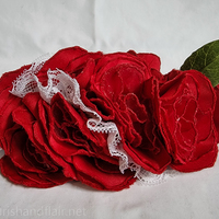 Embroidered Rose Hair Fall - Thumbnail 3