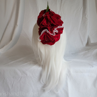 Embroidered Rose Hair Fall - Thumbnail 6