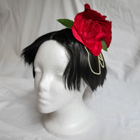 Embroidered Rose Hair Clip - Thumbnail 4