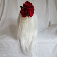 Embroidered Rose Hair Clip - Thumbnail 5