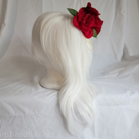 Embroidered Rose Hair Clip - Thumbnail 6