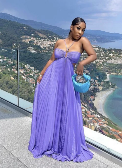 Gorgeous Purple Pleated A-line Prom Dresses