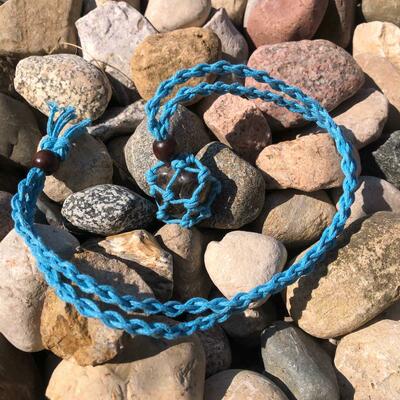 Crystal macrame necklaces
