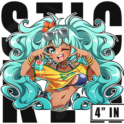 4" vinyl stickers: brazilian miku
