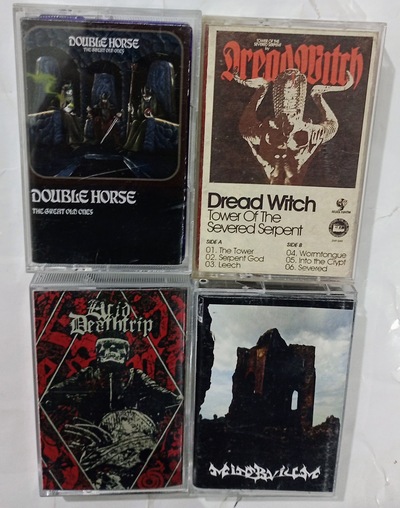  DOUBLE HORSE,DREAD WITCH,  ACID DEATHTRIP, MINERVIUM    Tapes 