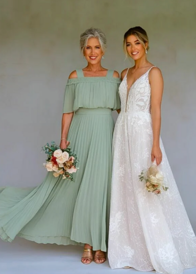 Elegant A Line Mint Green Mother of the Bride Dress