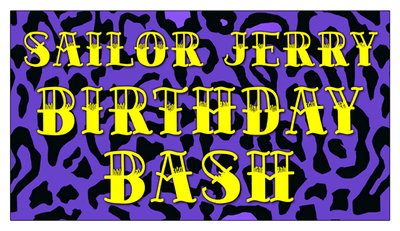 Sailor Jerry Birthday Bash T-shirt // Traditional Cut (Full-Color on White, Ash Grey, or Black fabric)