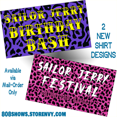 Sailor jerry festival leopard t-shirt // traditional cut (full-color on blue, white or black fabric)