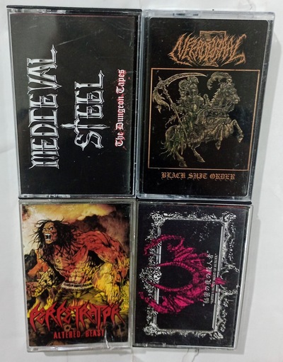 MEDIEVAL STEEL, NECROGRAAL , PERPETRATOR, VULVANIC Tapes 