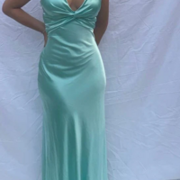 Sexy A Line V Neckline Long Prom Dress  - Thumbnail 1