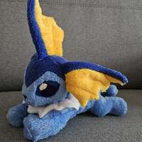 Vaporeon Floppy Plush READY TO SHIP - Thumbnail 1