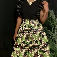 Camo Skirt w/ Head Wrap - Thumbnail 2