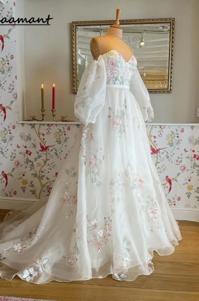 Dreamy Bohemian Lace and Tulle Gown