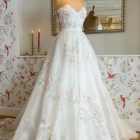 Dreamy Bohemian Lace and Tulle Gown - Thumbnail 2