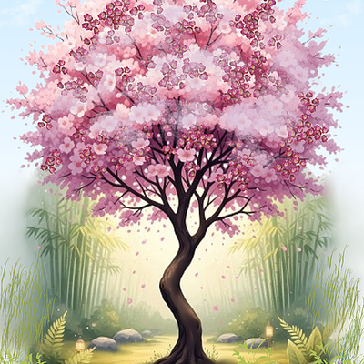 Cherry blossom morning art print