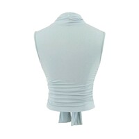 Temperament ribbon collar sleeveless vest - Thumbnail 4