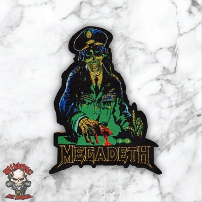 Megadeth2 lasercut woven patches