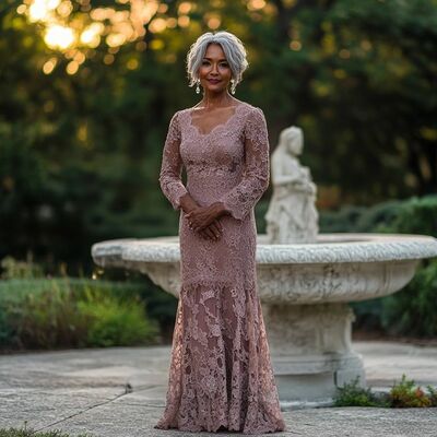 Elegant Sheath Lace Appliques Mother Of The Bride/ Groom Dresses Formal Evening Dress