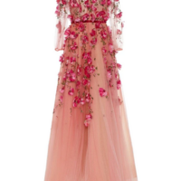 Lace Luxurious Women’s V-Neck Long Sleeve Evening Dress - Thumbnail 3