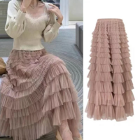 Pleated High Waist Flowy Midi Skirt - Thumbnail 3