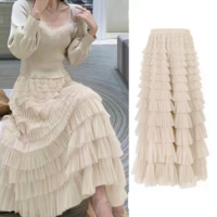 Pleated High Waist Flowy Midi Skirt - Thumbnail 4