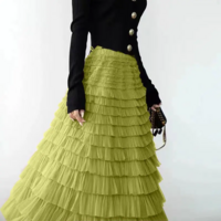 Pleated High Waist Flowy Midi Skirt - Thumbnail 6