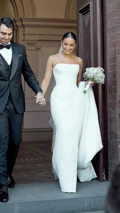 Simple Wedding Dress, Sheath Beach Boho Bridal Dress Bridal Gown