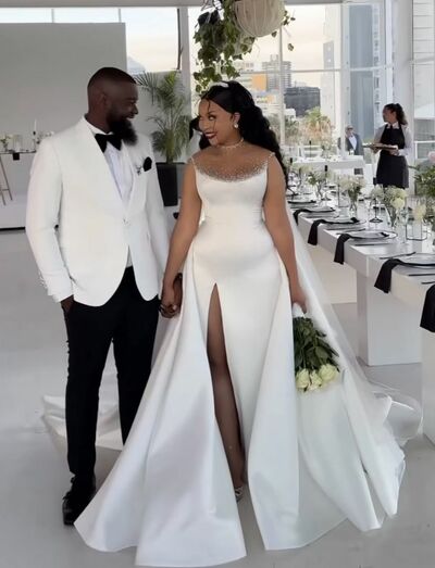 Simple Wedding Dress, Plus Size African Girls Bridal Dress Bridal Gown