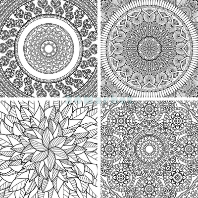 Coloring book for adult - 50 unique full page mandalas for relaxation and stress relief - adult coloring book spiral bound, mandala coloring