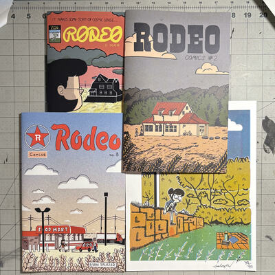 Rodeo #1-3 + riso print