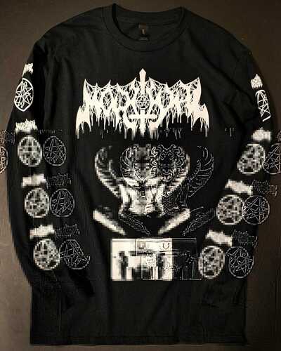 Mörtual  Evil incarnation B&W Long sleeve