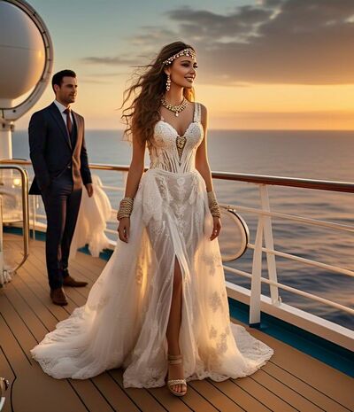 Simple Wedding Dress, Lace Appliques Beach Boho Bridal Dress Bridal Gown