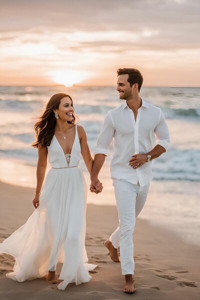 Simple Wedding Dress, Lace V Neck Beach Boho Bridal Dress Bridal Gown