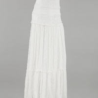  Elastic Waist Boho Lace Maxi Skirt - Thumbnail 3