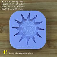 Sunburst Pentacle Silicone Mold - Thumbnail 1