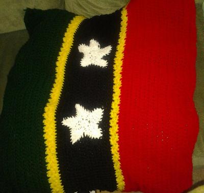  Crochet  4 Color Pillow 