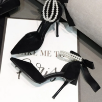 Black Women’s Pointed Toe Classic High Heels  - Thumbnail 5