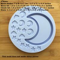 Moon Shaker with bits Silicone Mold - Thumbnail 1