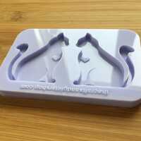 Sitting Cat Silhouette Silicone Mold - Thumbnail 3