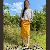 CHILDRENS MUSTARD DENIM SKIRT - Thumbnail 1