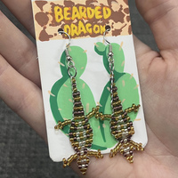 Bead Lizard Earrings - Thumbnail 6