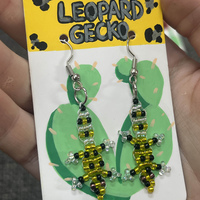 Bead Lizard Earrings - Thumbnail 1
