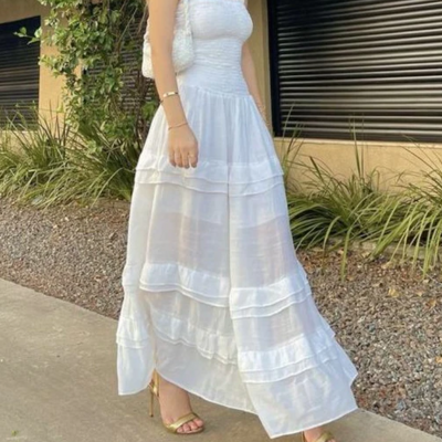 Simple a line chiffon prom dress party dress