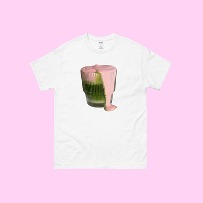 Strawberry matcha t shirt white