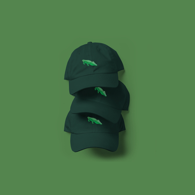 Inflatable crocodile baseball cap green
