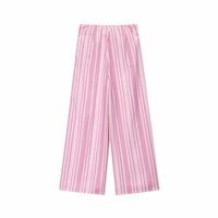 Fashionable halterneck cropped top and casual trousers set - Thumbnail 1