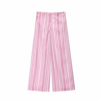 Fashionable halterneck cropped top and casual trousers set - Thumbnail 3