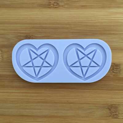 Heart pentagram silicone mold