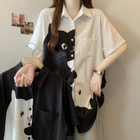 Cat print blouses - Thumbnail 1